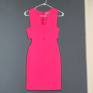 Pink neon cocktail dress